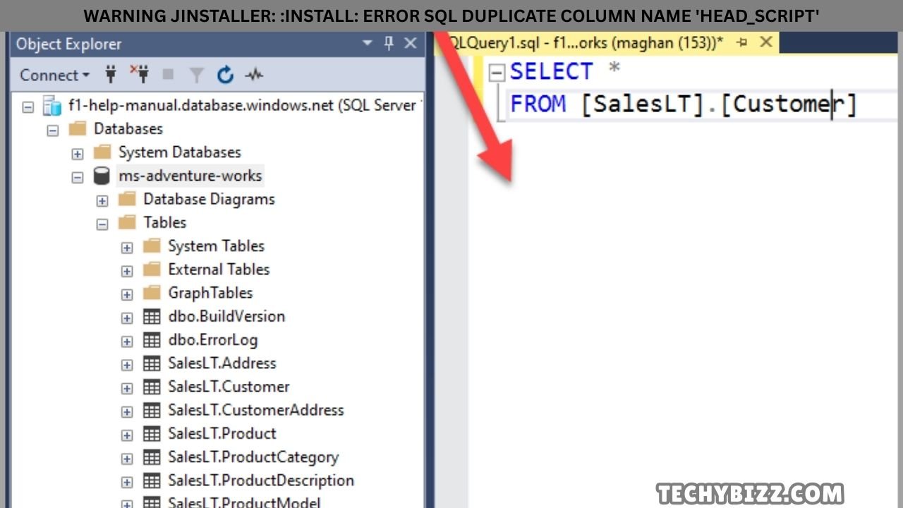 Warning JInstaller: :Install: Error SQL Duplicate Column Name 'head_script'