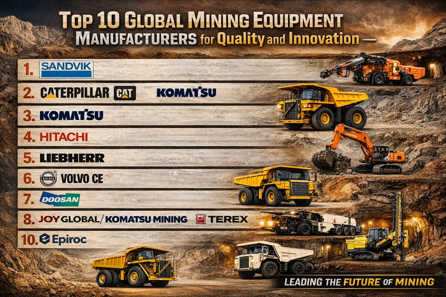 Top 10 Global Mining Equipment Manufacturers for Quality and Innovation